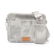 【二手】LOUIS VUITTONTrio Messenger 單肩斜挎包，Damier Salt 帆布，N50068，PVC 塗層帆布，皮革，Trio Messenger