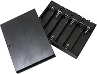 E-outstanding 9V Battery Holder 6X 1.5V AA Battery Storage Case Black Box with ON/Off Switch and Wir