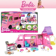 Barbie Dream Camper Playset with Roof Tent, Swing Chair, Fishing Pond, BBQ Grill with Color-Change F