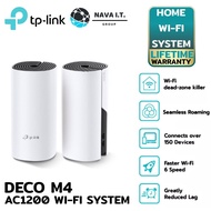 TP-LINK DECO M4 (PACK 2) WHOLE HOME (โฮลโฮม) MESH WI-FI AC1200 Lifetime Warranty