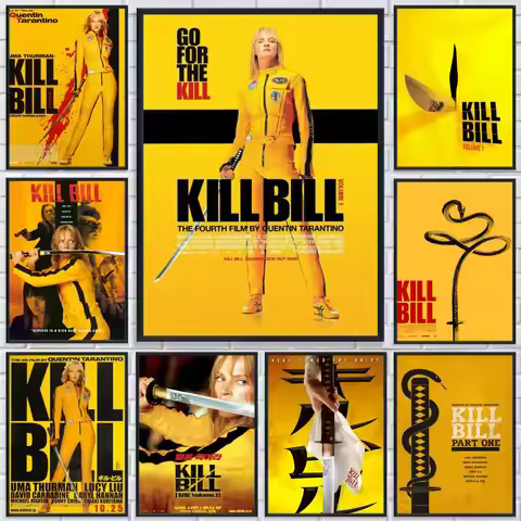 Movie K-Kill Bill Poster HD Waterproof Self-Adhesive Wall Art - Versatile Decor for Any Space | Perf