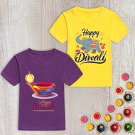 Happy Diwali FESTIVAL OF LIGHTS Kids T-shirt Girls Boys Tshirt Deepavali Party Clothes Baby Tops 屠妖节衣服 排灯节 Childrens Gift