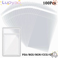 LUOYAO 100 Sheets PSA BGS Slab Sleeve, Waterproof Transparent PSA BGS Card Brick Film,  Durable Stro