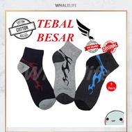 3 Pair Thick Sock Stoking Tebal Bawah Kerja Cotton Sport SSK 21306