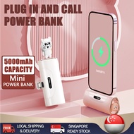 【READY STOCK】Pet Capsule PowerBank Mini Fast Charging 5000mAh Portable Charger Small Lightweight Power Bank