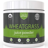 [USA]_Herb Affair Organic Wheatgrass Juice Powder - Premium US Grown Raw Wheat Grass Superfood - Nat