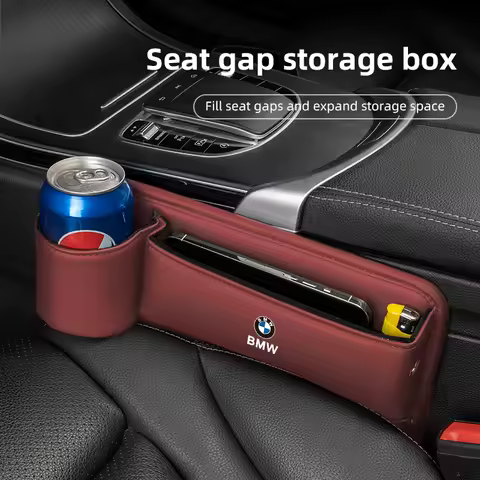 1Pcs Leather Seat Gap Storage Organizer Box For BMW Performance E36 E39 E46 E60 E70 E87 E90 E91 E92 
