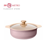 Iris Ohyama Japan RICOPA Induction Non-Stick 24cm Ceramic Pot Cookware ITP-24 Pink