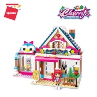 Qman 2025 Cabin Restaurant Cherry Silver Carnival Series Bricks Building Blocks 388pcs