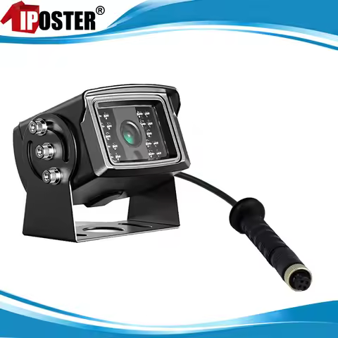 iPoster 4PIN Heavy Duty Metal Case CCD Sensor Rear View Camera Backup Reversing IR LED Waterproof 12
