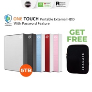 SEAGATE 5TB One Touch External Hard Drive for Mac and Windows WITH PASSWORD FEATURE USB 3.0 | 3 YEAR