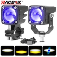 Auto Mini Square LED Work light with Blue Devil Eye Additional Spotlights fog lamp for Car truck Off