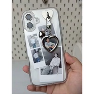 GANTUNGAN Heartprints keychain love [Without Case] | Custom photo keychains | Photo strip polaroid c
