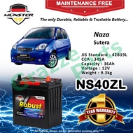 Münster Robust MF CMF NS40 | NS40ZL | 42B19L (36AH) Car Battery Bateri Kereta for Naza Sutera