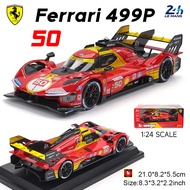 Bburago 1:24 2025 Ferrari 499p Lmh Formula Racing 250gto Fxxk 458 Aloi Kenderaan Diecast Model Hadia