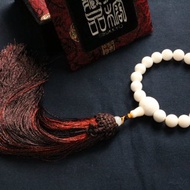 半玉化硨磲佛珠 10mm圓珠 硨磲手珠 流蘇款 硨磲念珠 佛教七寶