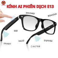E13 Smart AI Glasses Multilingual Translator, Modern Touch, Replaceable Lenses, Waterproof