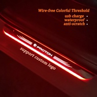 Proton X50 X70 Saga Iriz Dynamic LED Welcome Pedal Door Sill Car Scuff Plate Pedal Treshold