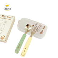 Set thìa dĩa ăn dặm Silicon Bar-rot/TGM SPOON & FORK Có Hộp Đựng