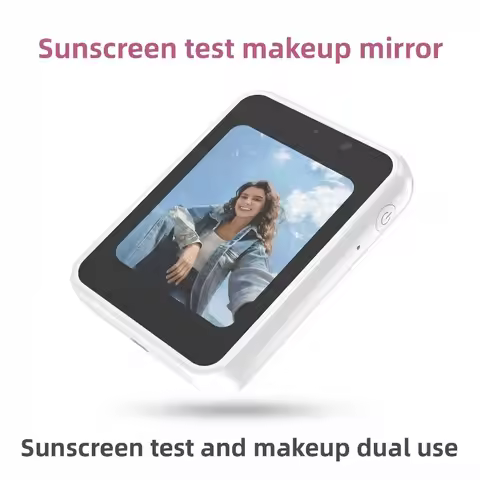 Smart UV Sunscreen Detection Makeup Mirror Rechargeable Portable Cosmetic Mirror HD UV Camera Sunscr