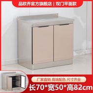 XY12  Stainless Steel Kitchen Cupboard Cupboard Stove Kitchen Cabinet Locker Assembled Cabinet Simple Assembly for Renta