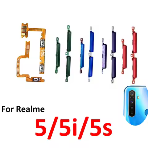 For Realme 5 5i 5s Phone Housing Power Volume Button On Off Up Down Switch Key Internal Flex Cable R