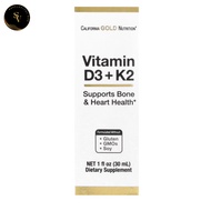 California Gold Nutrition, Vitamin D3+K2, 25mcg (1000 IU), 1 fl oz, 30ml
