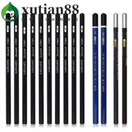 XUTIAN 12Pcs Sketch Pencils Art Student Black Pencils 3B 4B 5B 6B 12B 14B Hard Charcoal Soft Charcoa