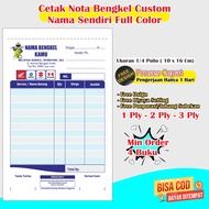 nota bengkel motor custom nama sendiri full color