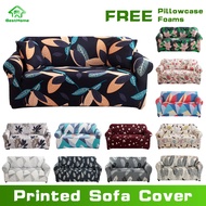 Stretchable 1/2/3/4 Seater Sofa Cover Multi-Size Armrest Sofa Cover L Shaped Sofa Cover Armchair Cover(L Shape Sofa Need 2 Pcs or More)