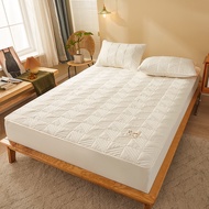 Missdeer New 100% Cotton Mattress Protector Soft Quilted Topper Antibacterial Soybean Fiber Filled Anti-mite Anti-dust