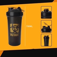 【ready stock】shaker bottle 700ml protein shaker black gym bottle sport drinking bottle for gym fitne