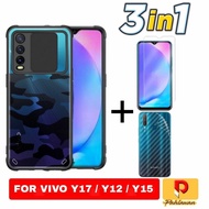 3 IN 1 PACKAGE Case Vivo Y17 / Y12 / Y15 Fusion Sliding Army Protection