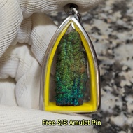 Green Pillar Leklai Pendant (Top Grade)顶级青力泥吊坠Leklai Amulet 马来西亚力泥 100% Natural Leklai