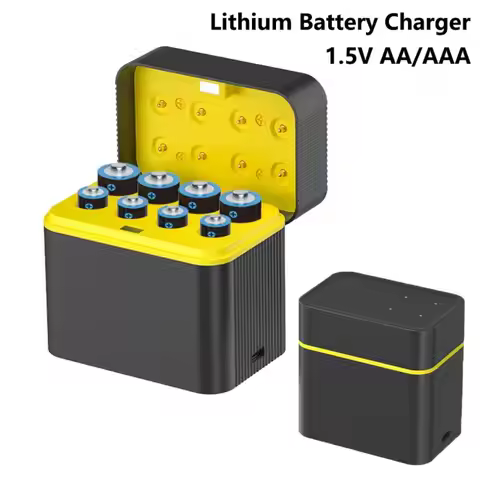 1.5V AA/AAA Lithium Battery Charger 8 Slots 1200 Times Recycle Smart Battery Charger Fast Charging I