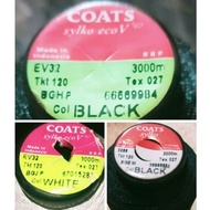 Coats sello ecoV tkt120 (120d/2) tex27 3000m polyester thread embroidery thread