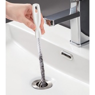 Alat Tarik Rambut Tersumbat Di Sinki Tandas Brush Bathroom Hair Sewer Sink Cleaning Brush Plug Hole 