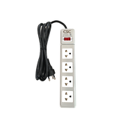 CSC Power Strips TIS. 4Slots 1Switch 3m AS541GY-3m
