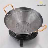 Honeycomb Wok Stainless Steel Non-Stick Wok 22cm/28cm Cooking Wok Korean Honeycomb Wok Non-Stick Sta