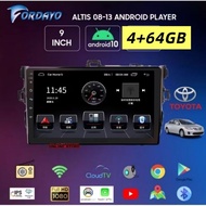 Toyota Altis 08-13 9" Android Player 4+64GB