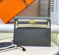 全新 Hermes Kelly Danse  積雨雲灰  Evercolor stamp Z