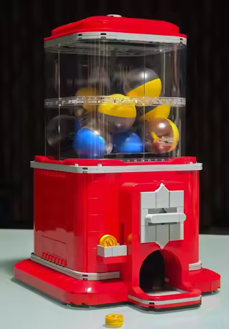 Vending MachineBuilding Blocks Sets Coin Operated Play Game Compatible With Legoed Particles Suitabl