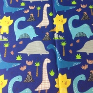 (50x60cm) Kain cotton craft / barang baby - dinosaur selection