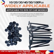 100Pcs Universal Nylon Cable Tie Buckle Pin Button Zip Ties Fixed Cables