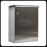 RBN-03 ตู้คอนโทรลสแตนเลส ฝา 1 ชั้น มีหลังคาตรง Size : W350 x H450 x D150 mm. สแตนเลส 304 (SUS 304) ค