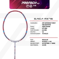 PROTECH Badminton Racket - Saiga RX76 (4UG2)(MAX 36LBS)(FREE String + Grip + Bag)