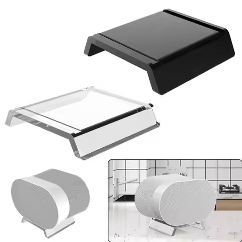 Acrylic Speaker Holder Bracket Desktop Non-slip Sound Box Stand 45 Degree Angle Space Saving Home De