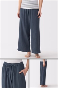 imported 2025 MUJI The Same Type Of Non-printed Cotton Double-layer Yarn Trousers For Special Counte