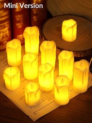 1入led閃爍蠟燭燈,帶有流淚效果,適用於桌面裝飾