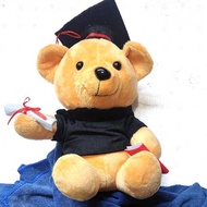 Graduation 👩‍🎓 Plush, Teddy Bear, stuffed animal toy with scroll, mortar board hat and spectacles (2